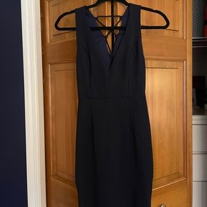 NAVY FORMAL DRESS WITH TIE BACK